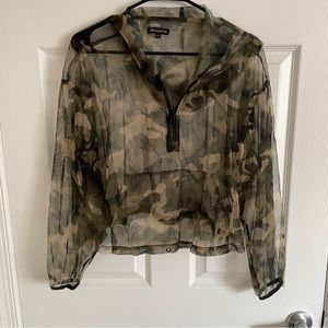 "Shinestar" Camouflage Sheer Shirt